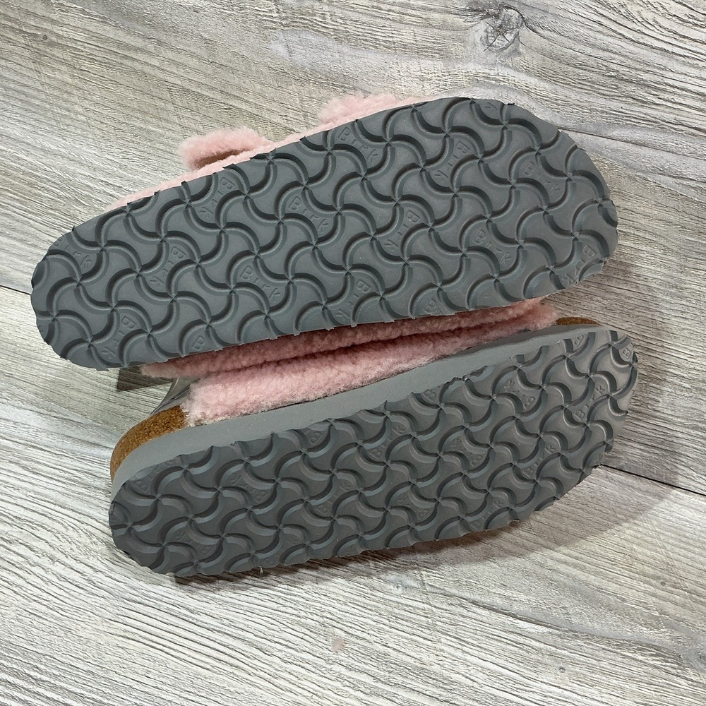 Birkenstock Papillio Arizona Big Buckle Pink Shearling Sandals Women's 39 EU 8 N - Picture 9 of 11